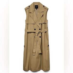 NWT! Vero Moda | Cotton Sleeveless Tan Trench Coat /Long Vest